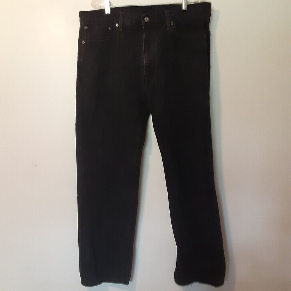 Levi's Mens 505 Adult Mens 40x32 Jeans Regular Fit Black WPL 423